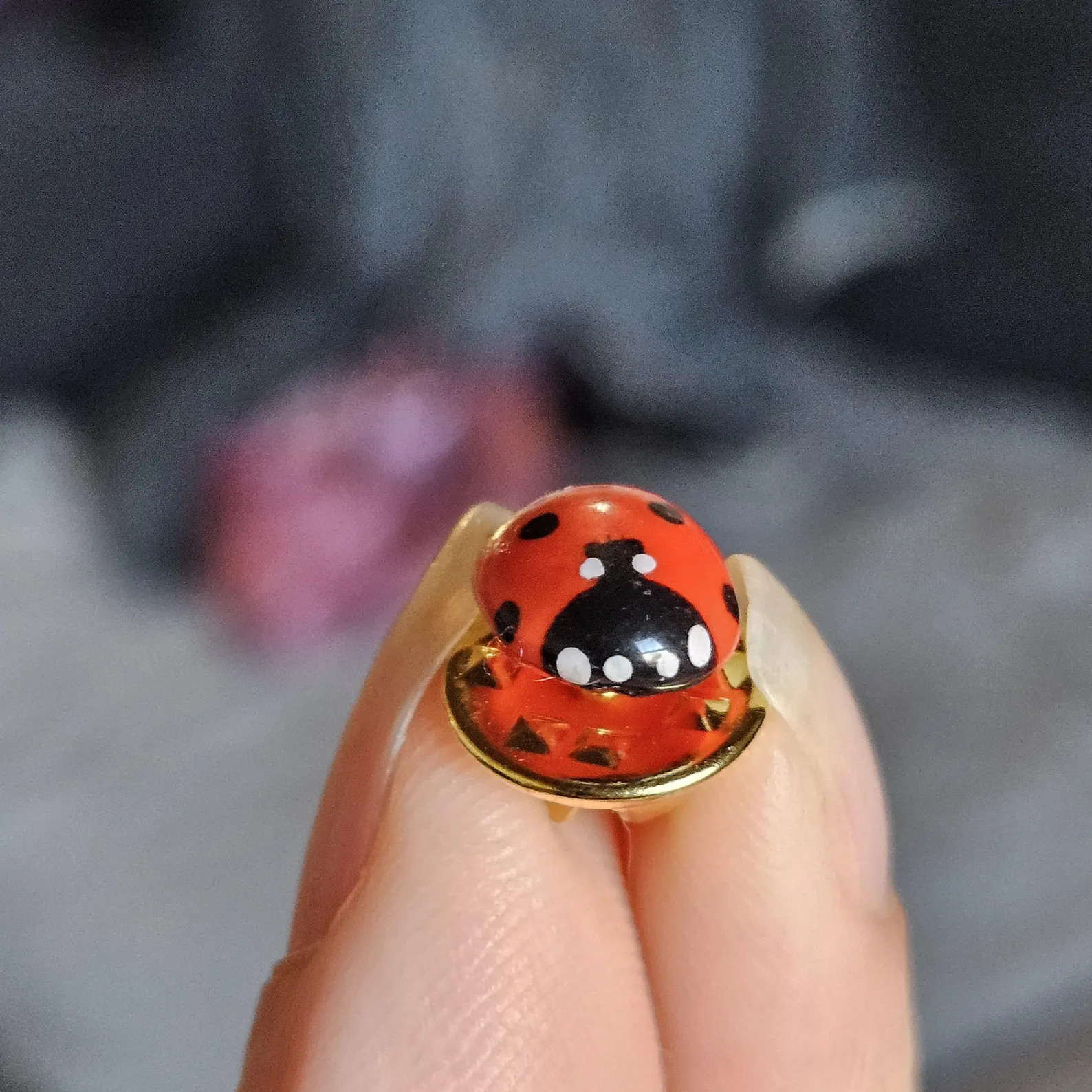 Handmade Lucky Ladybug Pin – Polymer Clay Ladybug Jewelry | Etsy (US)