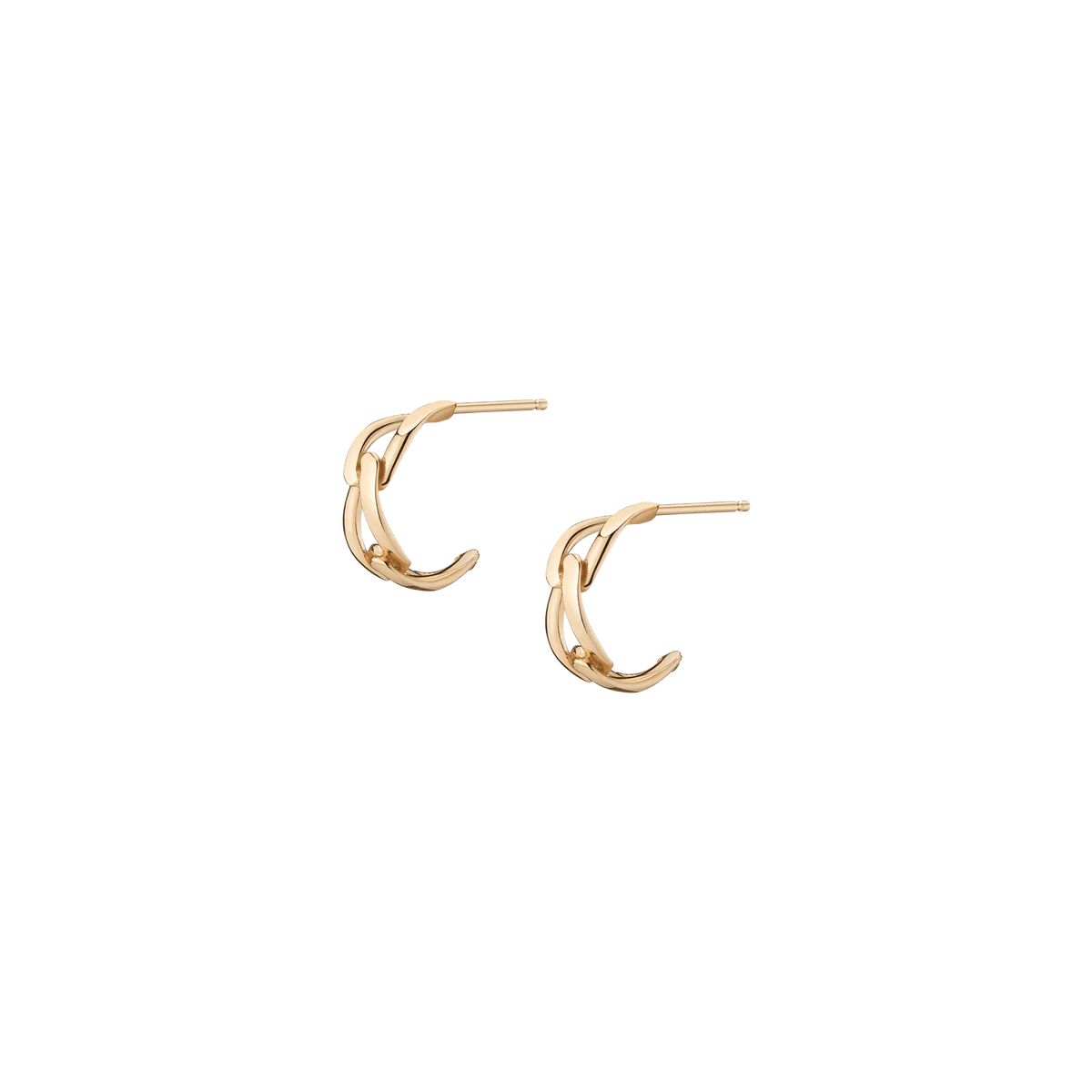 Open Link Gold Huggie Earrings | AUrate New York
