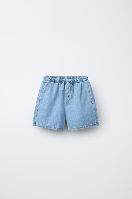 BUTTONED DENIM SHORTS | Zara US