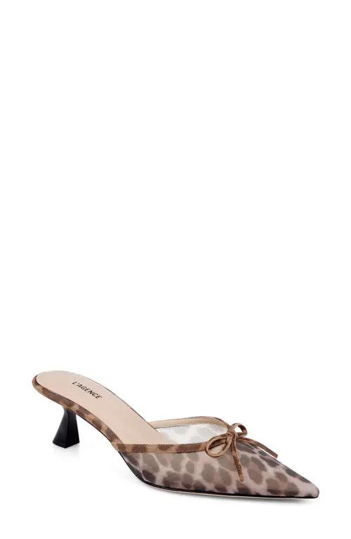 L'AGENCE Palermo Pointed Toe Mule in Leopard at Nordstrom, Size 11 | Nordstrom