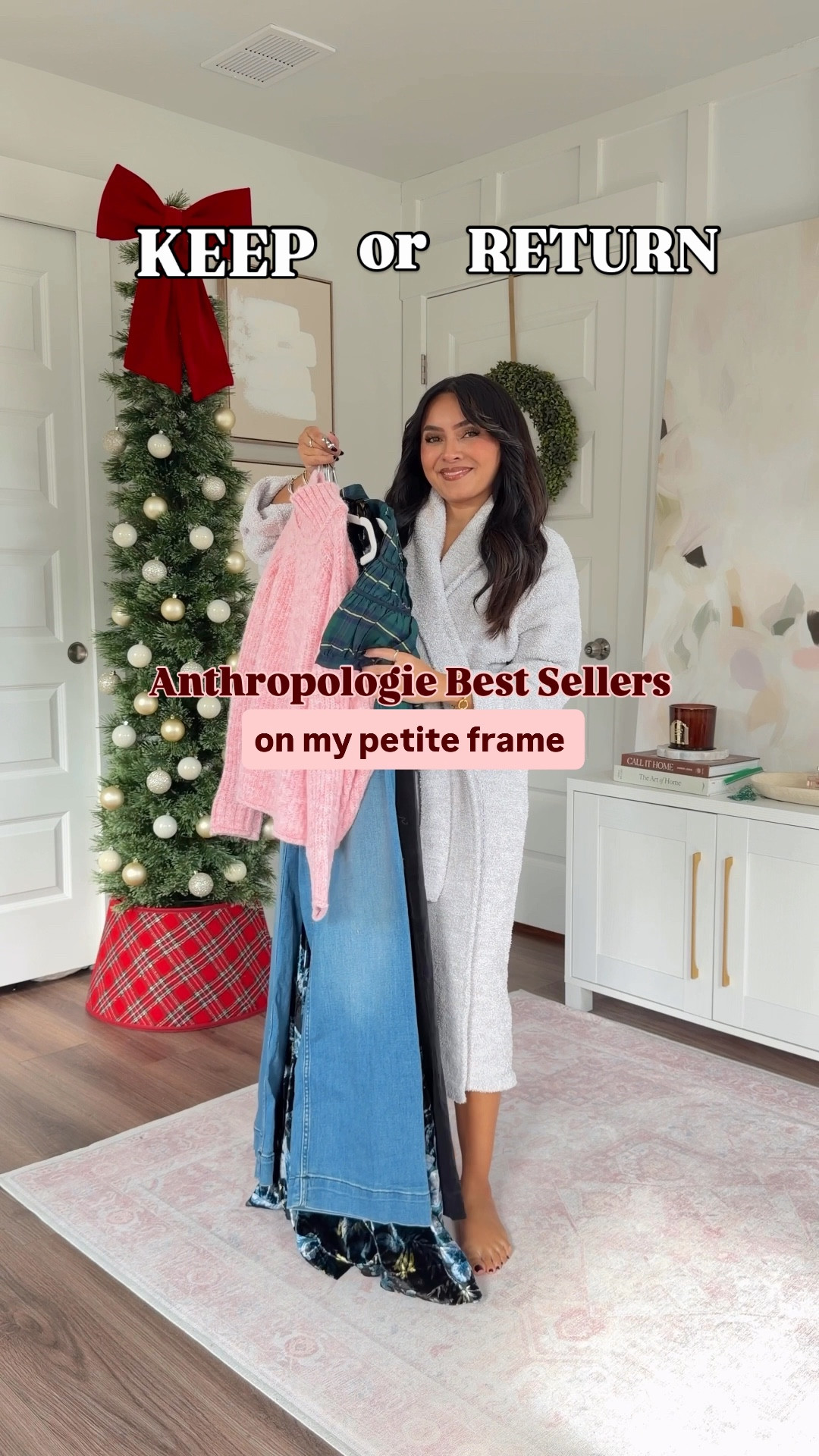 Best sellers on my petite frame!
For reference: I’m 5’0, 32b bra size, and 2/26 in bottoms, pear shaped. 
*Everything I share is unaltered! TTS means true to size. Between size 5-6.6 in shoes

Navy sweater dress size xs petite TTS
Black tights size small TTS
Black boots size 5.5 TTS

Green plaid tartan top size xs petite TTS
Black Corduroy pants size 26 regular but would prefer the petite length 
Black boots size 5.5 TTS

Natural ivory faux fur coat size xxs - need to size up a size so I can button the coat!
Dark blue printed velvet maxi dress size xs petite TTS
Rhinestone heels - old, similar linked

Pink sweater size xxs TTS
Blue wash wide leg jeans size 26 petite TTS
Chestnut platform UGGS size 5 TTS

Metallic babydoll dress size xs petite TTS
Gold heels size 5 TTS



anthropologie best sellers
anthropologie holiday outfits
petite anthropologie try on
petite holiday dresses
petite winter outfits
anthropologie jeans petite
corduroy pants petite
festive outfits 2025
holiday party outfits
petite sweaters winter
winter outfit ideas
anthropologie try on haul
petite styling tips
holiday dresses 2025
jeans for petites
Rachelmirandablog
Honeysweetpetite
Honey sweet petite
Black friday
Cyber weekend
Cyber Monday 
Christmas outfits


#LTKHoliday #LTKPetite #LTKSaleAlert