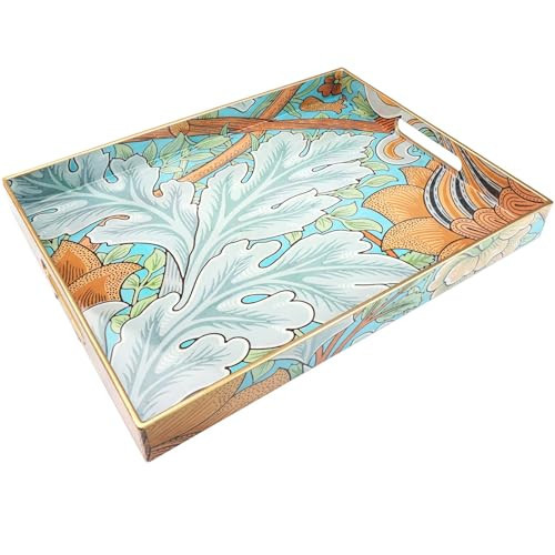 Spsyrine Serving Tray with Handles, Plastic Decorative Tray for Coffee Table, Living Room, Home Decor, Sunflower | Amazon (US)