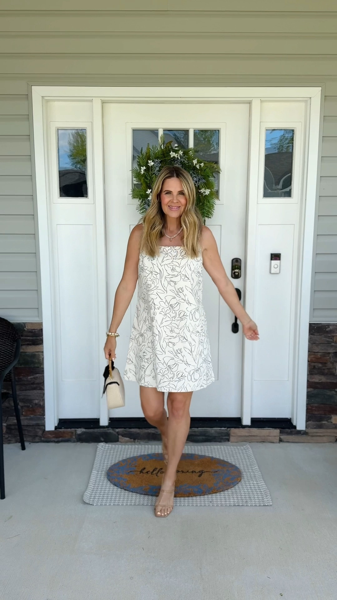 Target dress on major sale and currently in stock! It fits true to size. I’m in a small. This white one is double lined. I also have the gingham and it is not. Just an fyi. 

#LTKFindsUnder50 #LTKSaleAlert #LTKParties