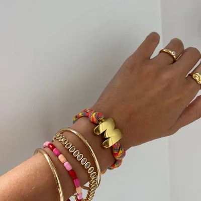 Knotty Initial Bracelet - Vivid Multi | BaubleBar
