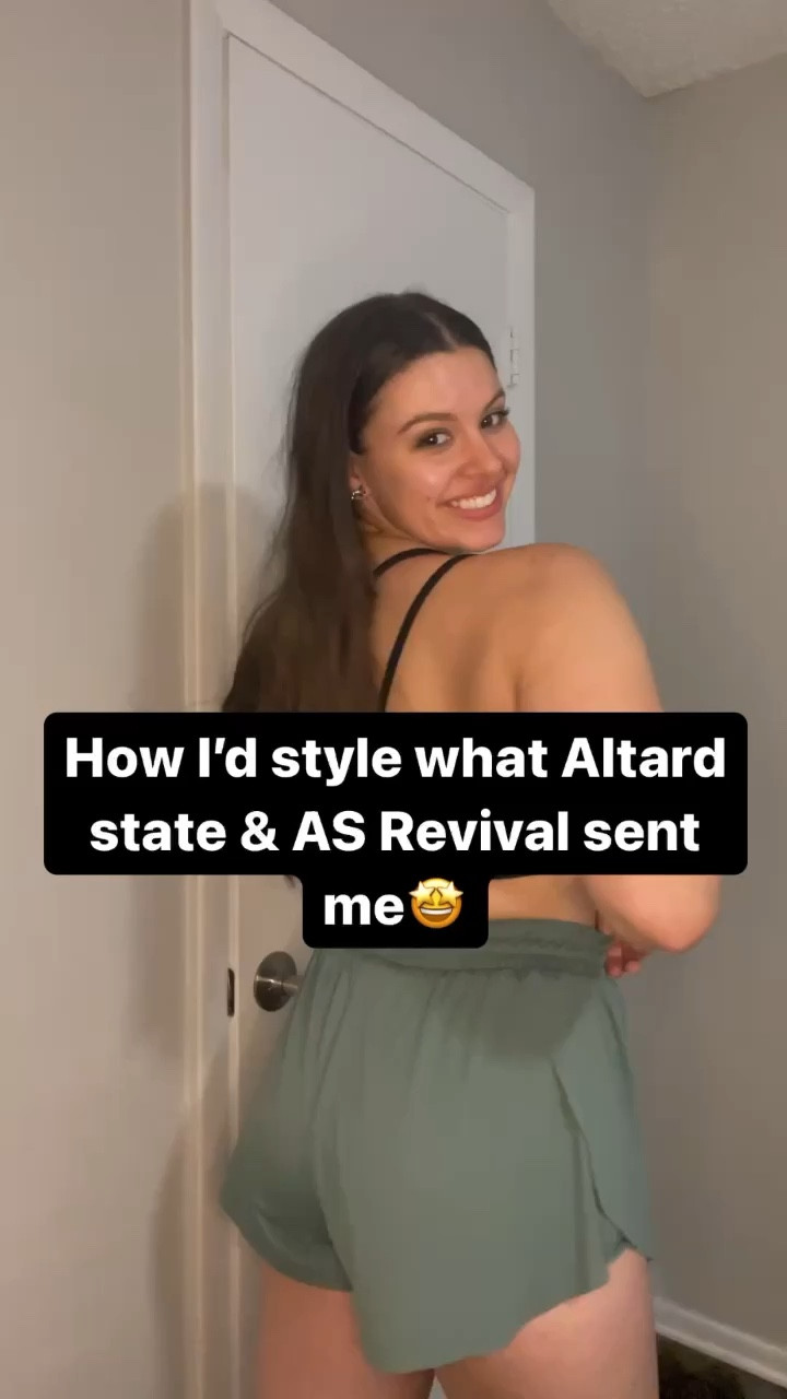 Styling Altard state + AS Revival⬇️⬇️
•
•
•
Altard state and AS Revival were SO SO kind enough to send me a few items as a gift recently and I couldn’t help but show them off🤩🤩I don’t know who chose these items but they know my taste TOO WELL LOL!! They also sent me the sweetest hand written note giving me words of encouragement. This is a brand I’ve loved for a while not only because of the quality of their products but also the way they genuinely care for their customers! Students & military did you know they give a discount in store? Ya gotta check them out! I’m going to be posting my Like to Know link so you can shop these styles🖤 #gifted 
~Outfit 1: 
   *Sage Green Energetic shorts from AS Revival   in size Medium 
   *Black Lululemon align sports bra 
~Outfit 2: 
   *Naomi Maxi dress in Medium
~Outfit 3:
   *I literally cannot find the name of this top but as soon as I do I’m going to come back and update this🫶🏼🫶🏼🫶🏼🫶🏼but it is a medium 
   *faux leather pants by Pretty Little Thing
•
•
#love #instagood #photooftheday #photography #happy #picoftheday #travel #style #lululemon #ohpolly #clearwaterfl #spring #growth #tampa #plantcity #fl #visitfl #bradenton #lovefl #miami #lakeland #bouquet #aquarius #yoga #thatgirl #cleangirl #cleangirlaesthetic #ciros #altrdstate #ASrevival
•
•
•
Monthly dump | st Patrick’s day | breweries | travel | family time | friend time | friendships | spring flowers | flower fields | sunflowers | sunflower fields | fitness | gym workouts | corgi mom | coffee shops | Tampa activities | poolside | coffee |coffee shops | local coffee shops |expresso | latte | cold brew | eclipse latte | matcha | strawberry matcha | study dates | downtown Lakeland | Lakeland florida | sundress | altard state | AS Revival | sundress | plant city | small town | blueberry festival | blueberry moscato | keel and Curley farms 

#LTKFind #LTKstyletip #LTKU