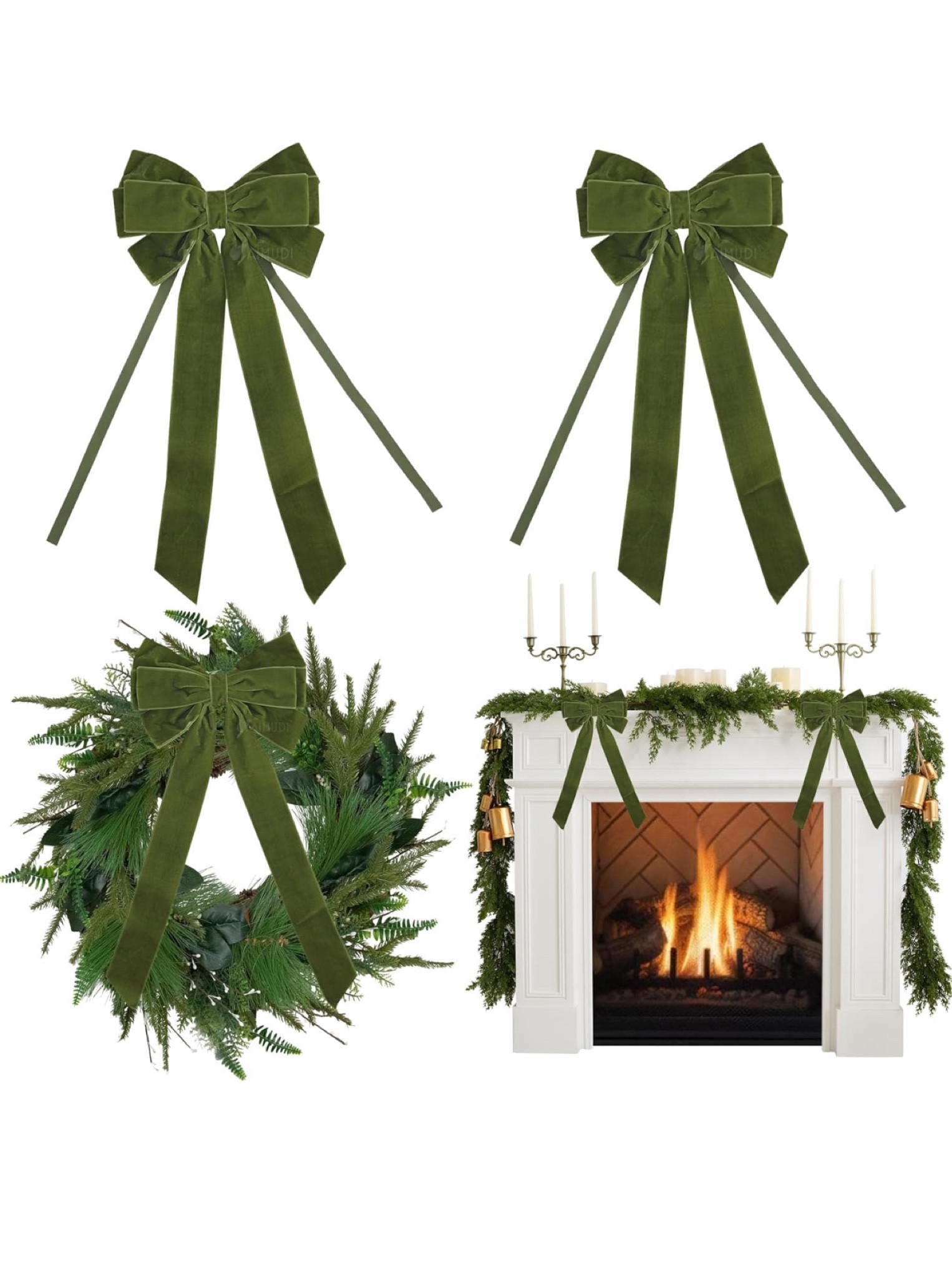 Christmas decor, Christmas bows, velvet bows 

#LTKFindsUnder50 #LTKHome #LTKHoliday