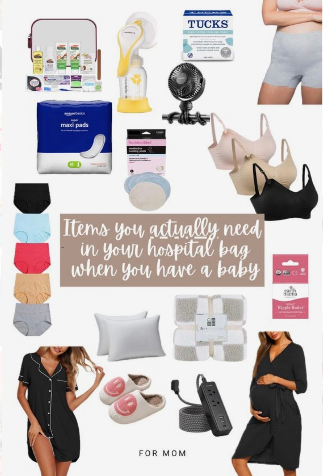 Hospital bag essentials for mom when you have your baby! I’m so glad I packed robes and slippers. #pregnancy #hospitalbag #pregnant #maternity #laboranddelivery #postpartum 
#liketkit #LTKGiftGuide #LTKMens #LTKBaby

#LTKItBag #LTKBaby #LTKBump
