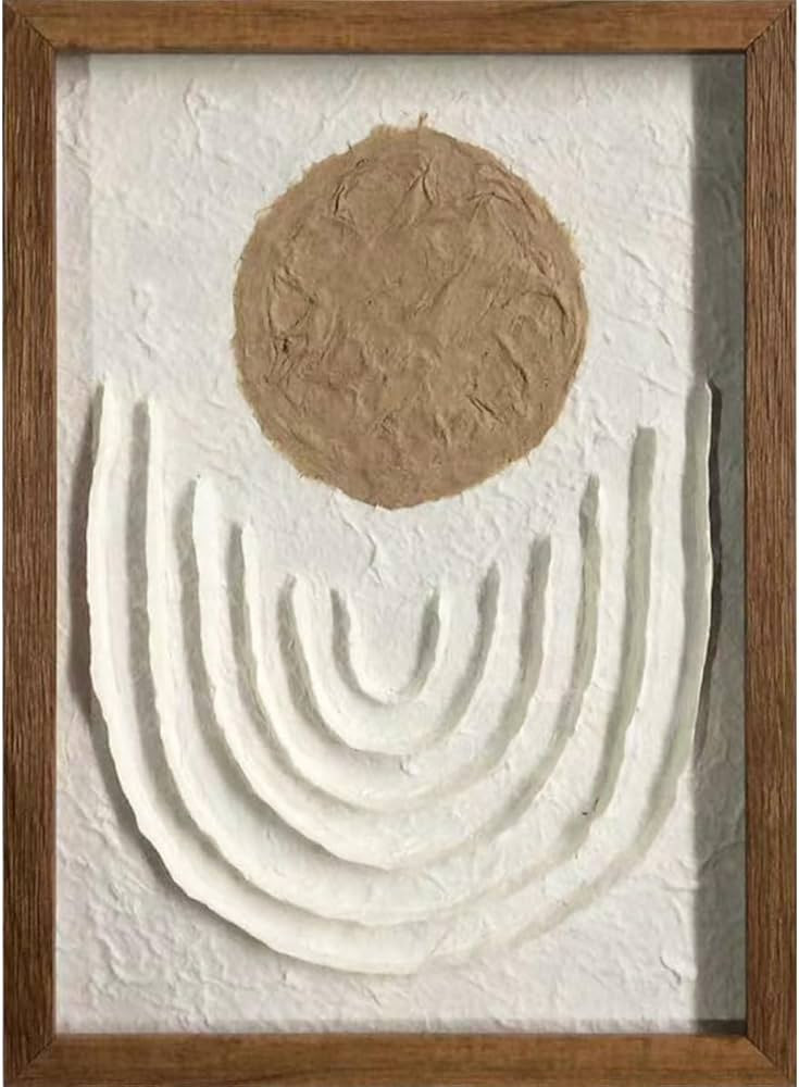 Rice Paper Framed Wall Art Boho Decor Wall Hanging,3d Modern Abstract Aesthetic Western Handmade ... | Amazon (CA)