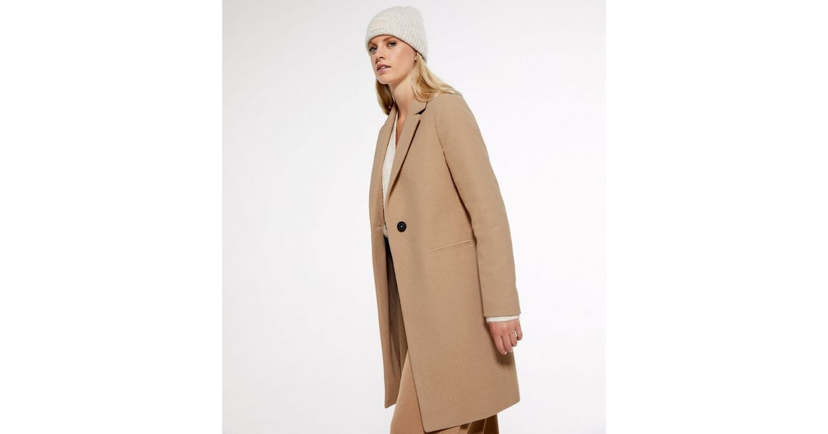 Camel Revere Collar Long Coat
						
						Add to Saved Items
						Remove from Saved Items | New Look (UK)