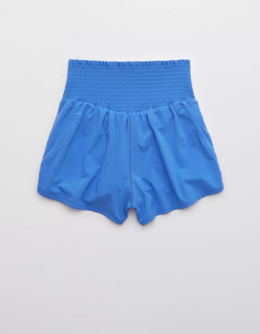 OFFLINE By Aerie Real Me Smocked Running Short | American Eagle Outfitters (US & CA)