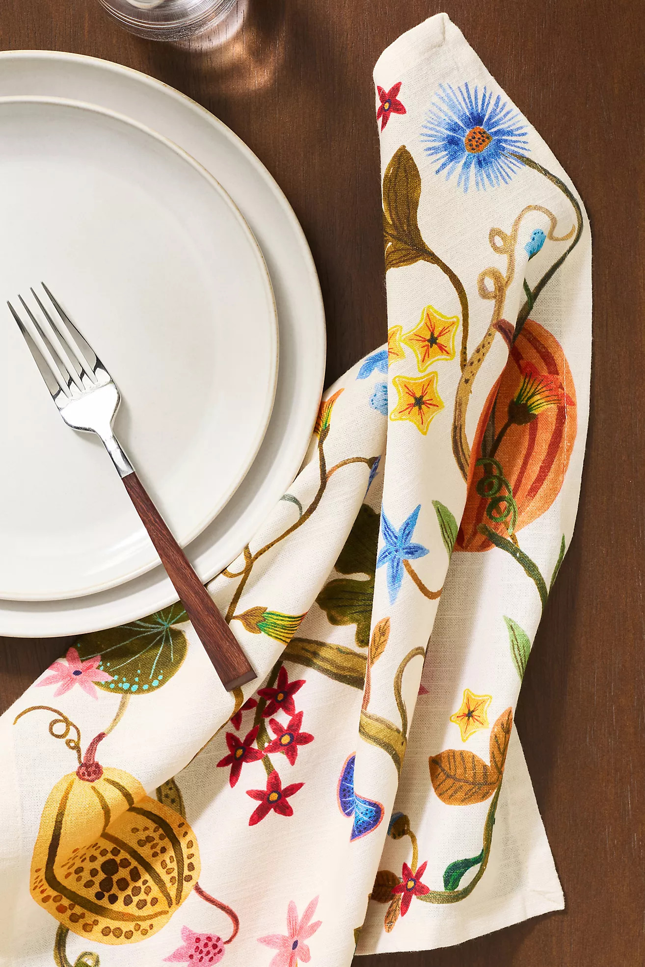 Pumpkins On The Vine Napkins, Set of 2 | Anthropologie (US)
