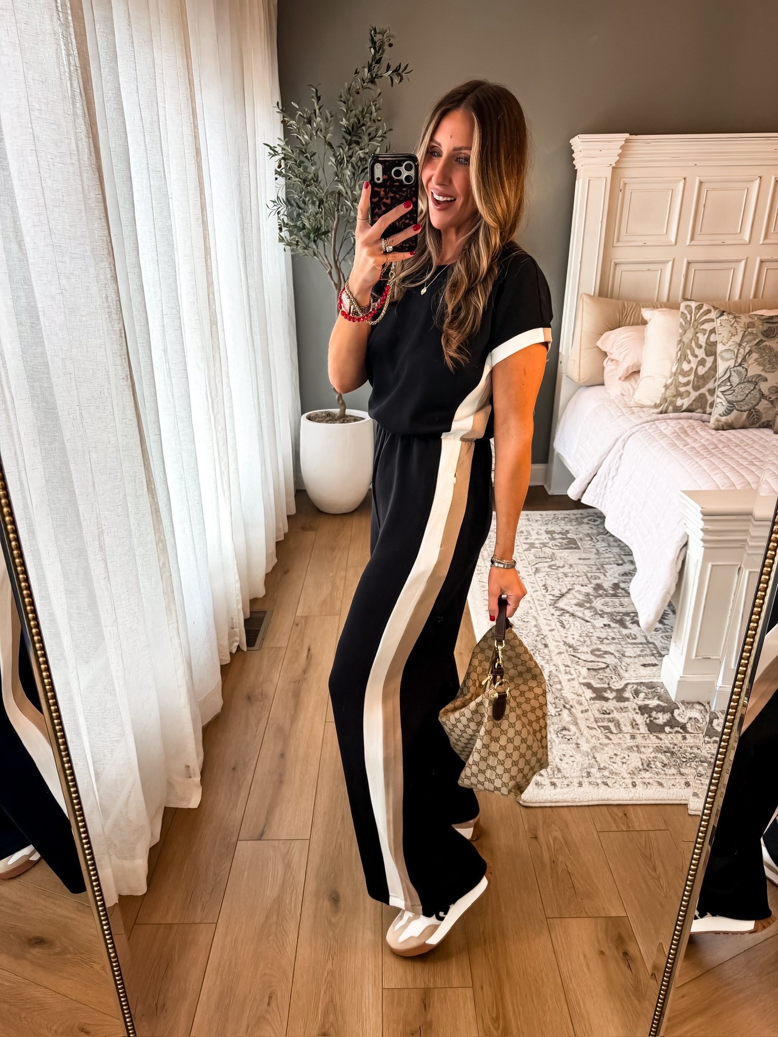I love the detail on this jumpsuit!
Travel outfit, elevated loungewear, airport outfit, easy mom outfit, themominstyle 
Use code TMISXSPANX

#LTKTravel #LTKSeasonal #LTKootd