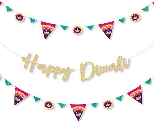 Big Dot of Happiness Happy Diwali - Festival of Lights Party Letter Banner Decoration - 36 Banner... | Amazon (US)
