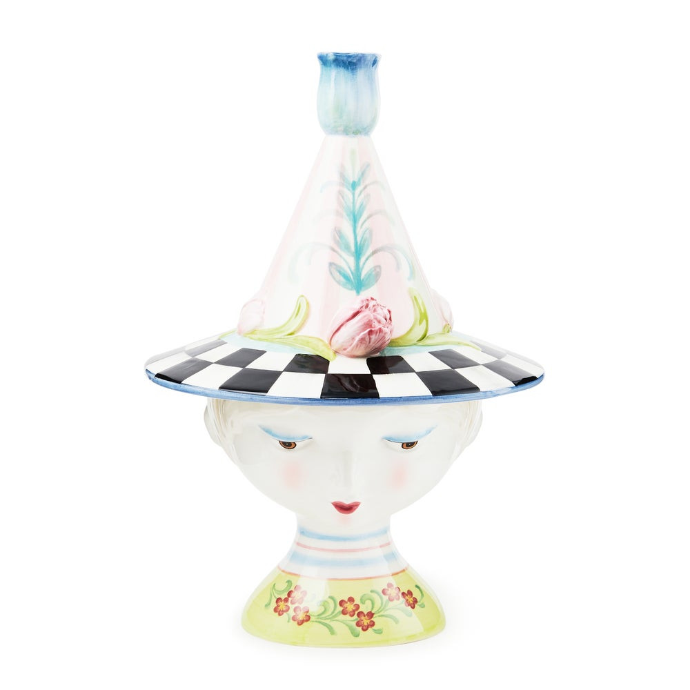 Rosy Meadow Lady Tulip Lidded Vase | MacKenzie-Childs
