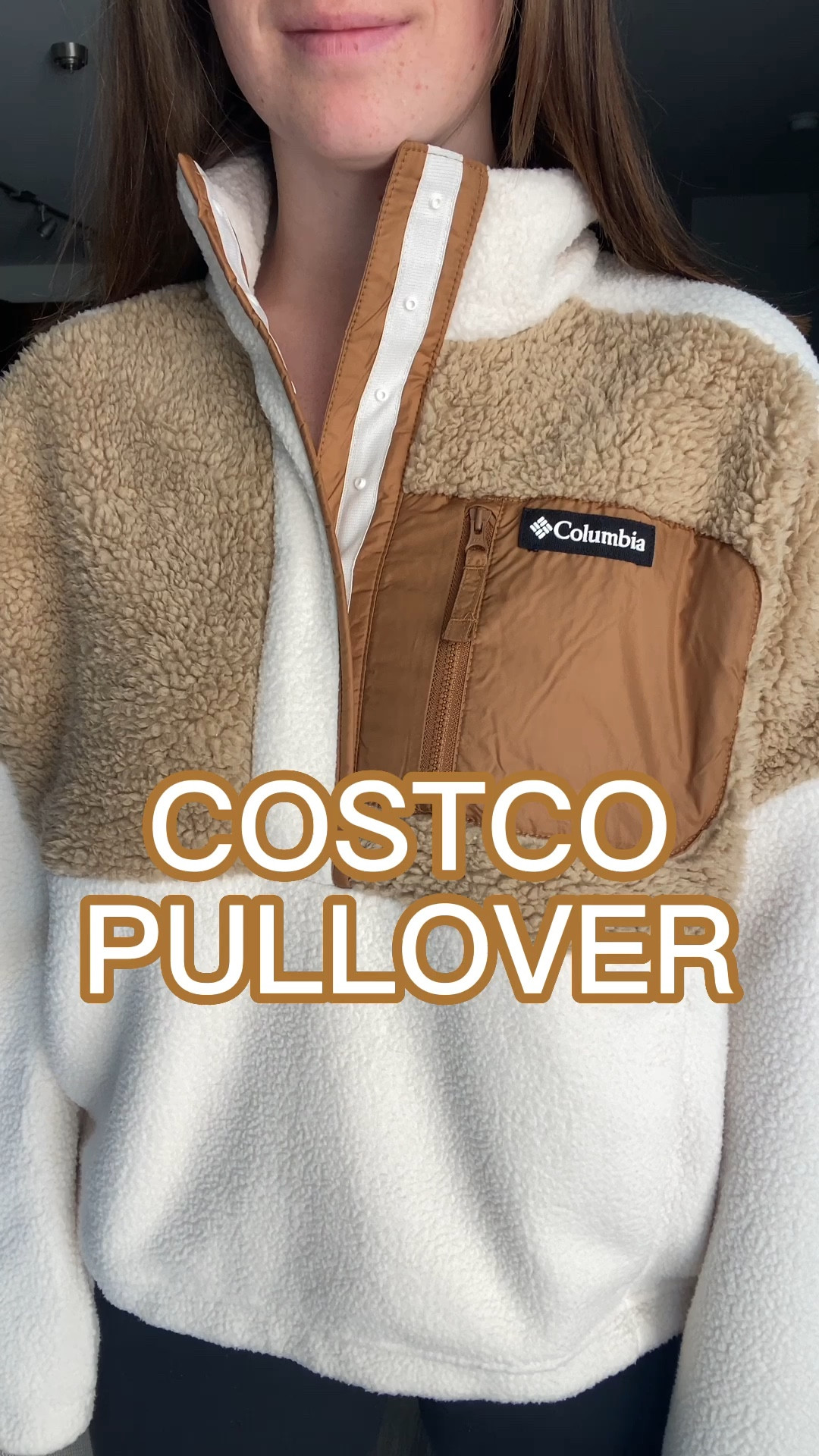 Columbia Lodge Sherpa Pullover Fleece in Brown