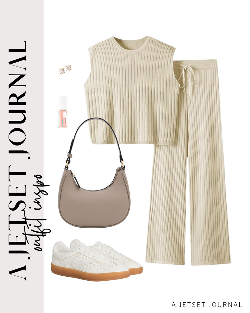 You can try this combination: the Imily Bela 2-piece outfit with Madden Girl fashion sneakers. You can use a small crescent shoulder bag and pop in these stylish stud earrings to complement this look.

#LTKSeasonal #LTKSaleAlert #LTKTravel
 

 