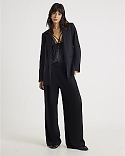 Black Wide Leg Trousers | River Island UK & IE