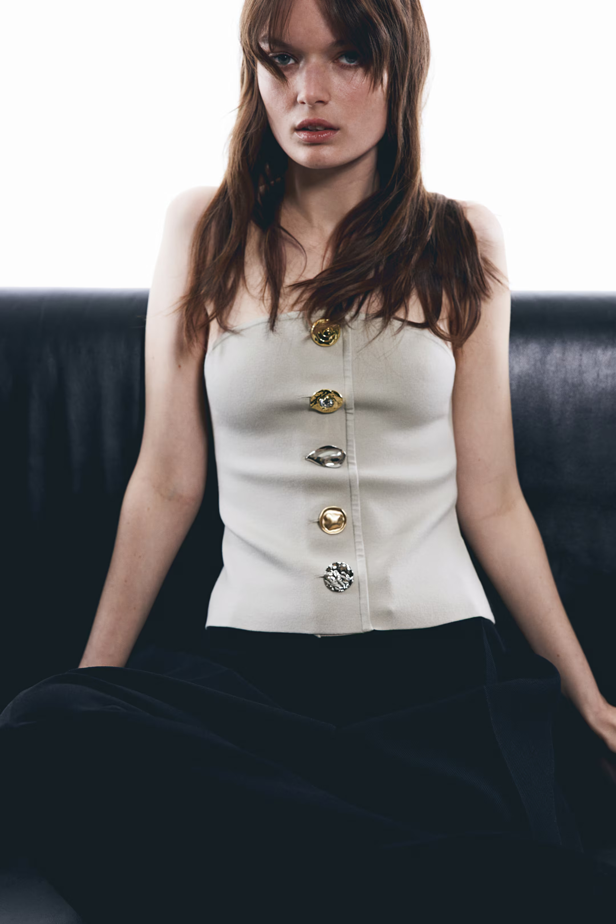 Button-detail bandeau top | H&M (UK, MY, IN, SG, PH, TW, HK)