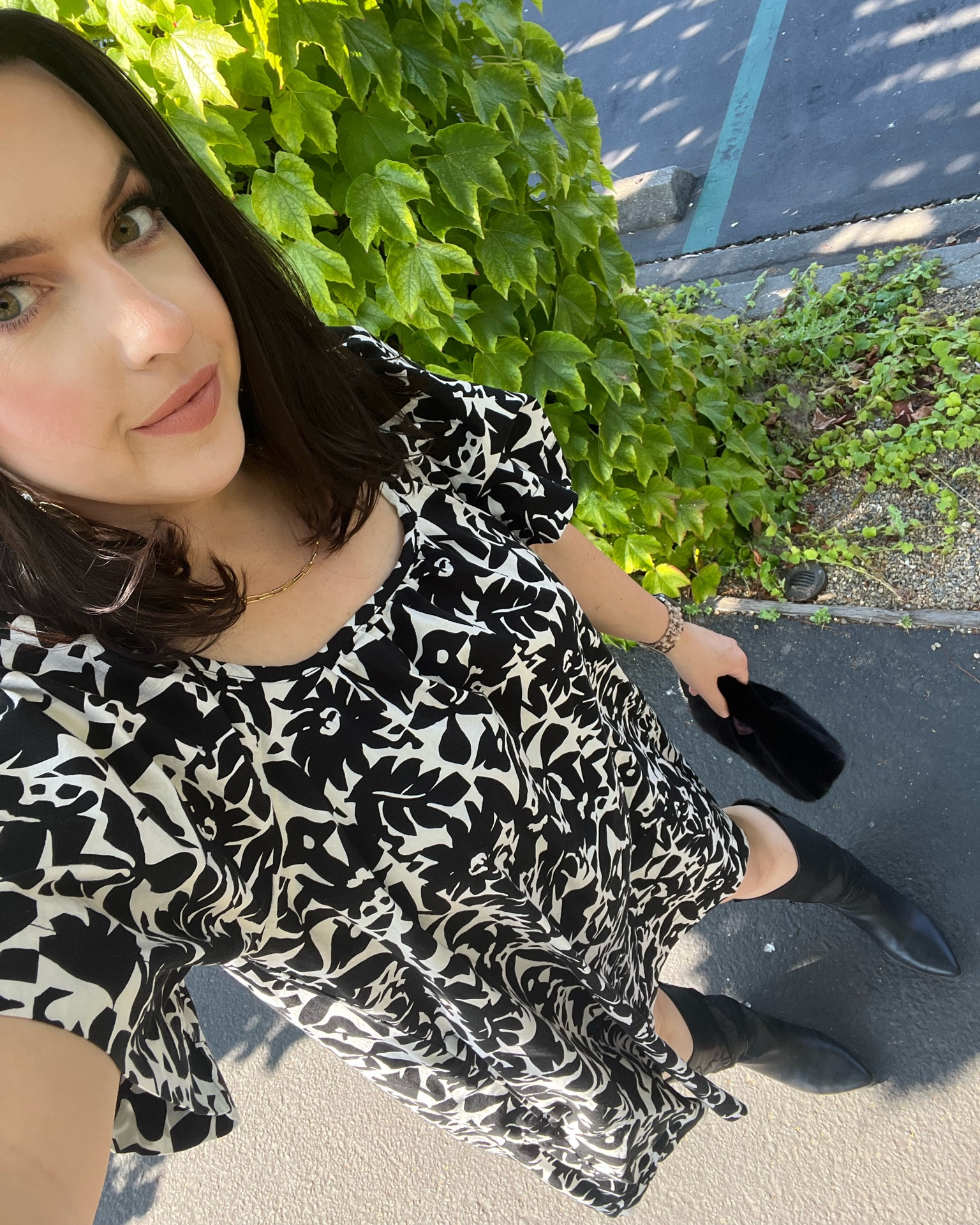 Birthday outfit / cotton dress / black and white dress / black western boots / gold jewelry 

#LTKSeasonal #LTKSaleAlert #LTKMidsize