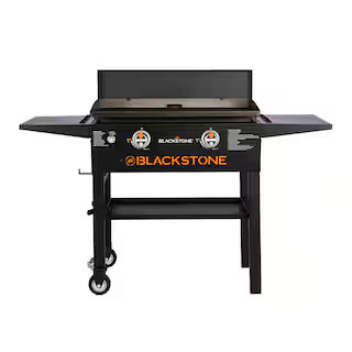 Blackstone 28 in. 2-Burner Propane Gas Griddle (Flat Top Grill) Station in Black with Hard Cover ... | The Home Depot