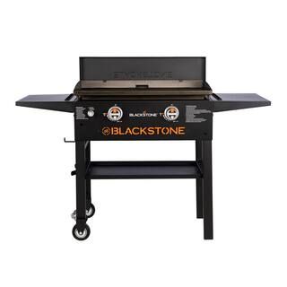Blackstone 28 in. 2-Burner Propane Gas Griddle (Flat Top Grill) Station in Black with Hard Cover ... | The Home Depot