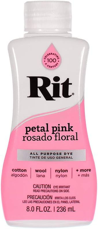 Rit Dye Liquid – Wide Selection of Colors – 8 Oz. (Petal Pink) | Amazon (US)