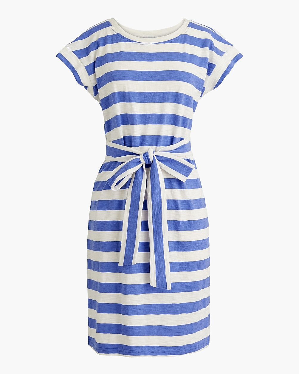 Short-sleeve striped tie-waist T-shirt dress | J.Crew Factory