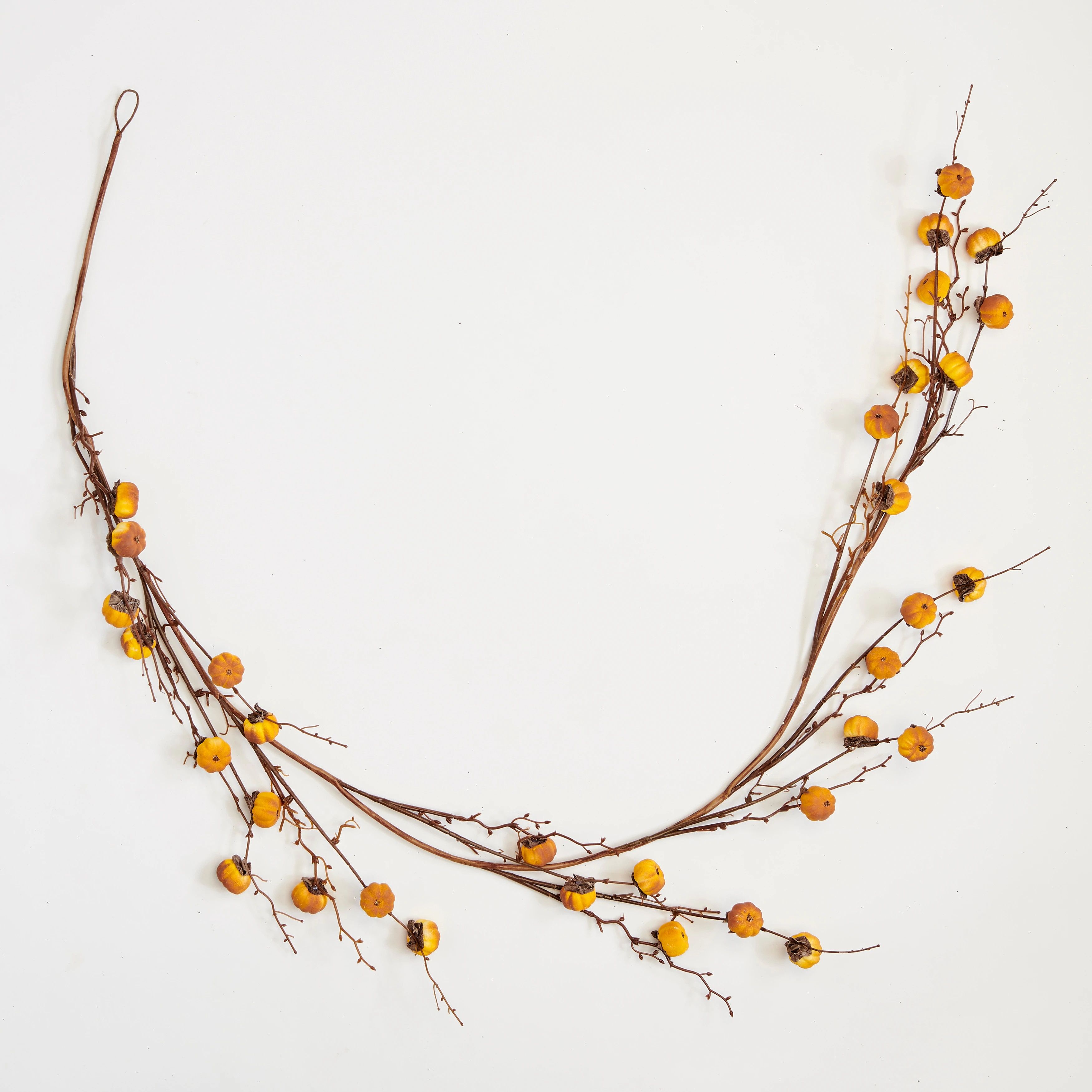65" Artificial Mini Pumpkin Fall Garland - Orange - 65 | Overstock