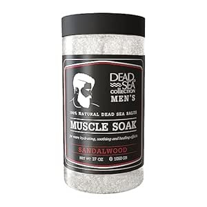 Dead Sea Collection Bath Salts for Men - Muscle Recovery Bath Soak - Sandalwood Mens Natural Sea ... | Amazon (US)