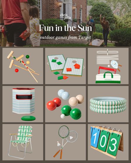 The outdoor games from Hearth & Hand’s new collection at Target are so nostalgic and fun. Our family is going to have a blast playing with these in our backyard this summer 🫶🏻

#LTKSeasonal #LTKFamily #LTKHome