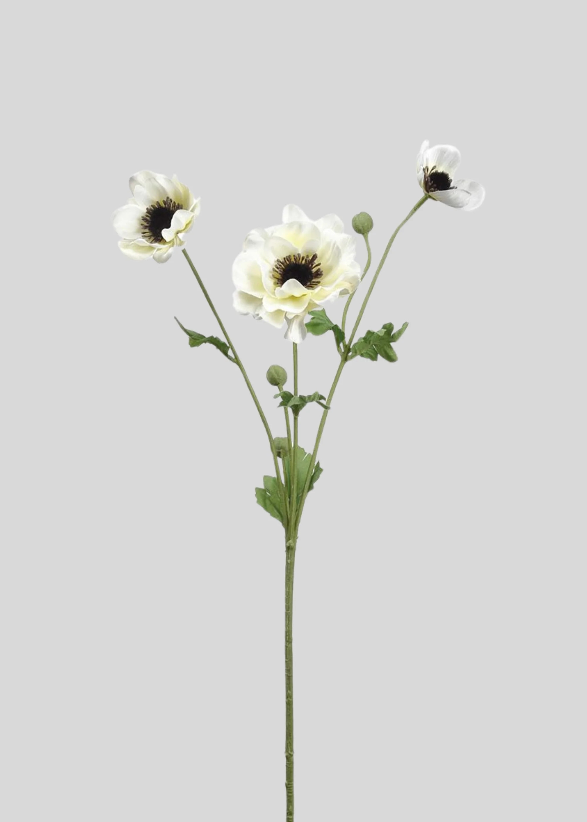 Cream White Anemone Spray | Permanent Artificial Flowers at Afloral | Afloral