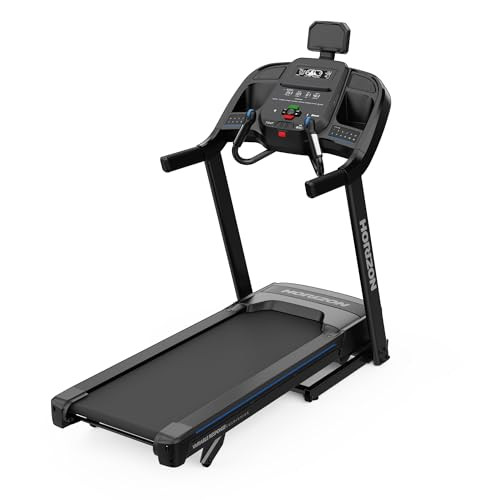 Horizon Fitness 7.0AT Treadmill, Black, Heavy Duty, LCD Display, Built-in Speakers, Heart Rate Monitor, USB Charging Port, Wheeled | Amazon (US)