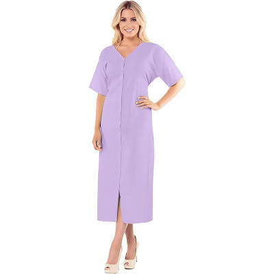 LA LEELA Womens Summer Vacation Beachwear Swim Suit Button Up Long Shirt Dress Beach Cover ups Large-X-Large Purple, Solid | Target