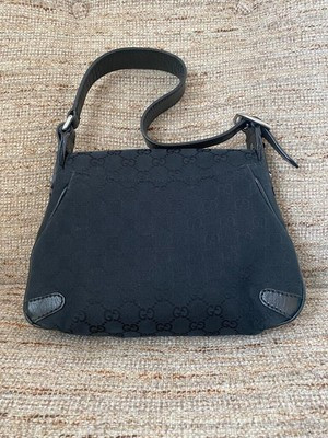 Gucci 1955 Horsebit Flap Bag Vintage Reissued Y2K Black GG Logo Chain Strap  | eBay | eBay UK