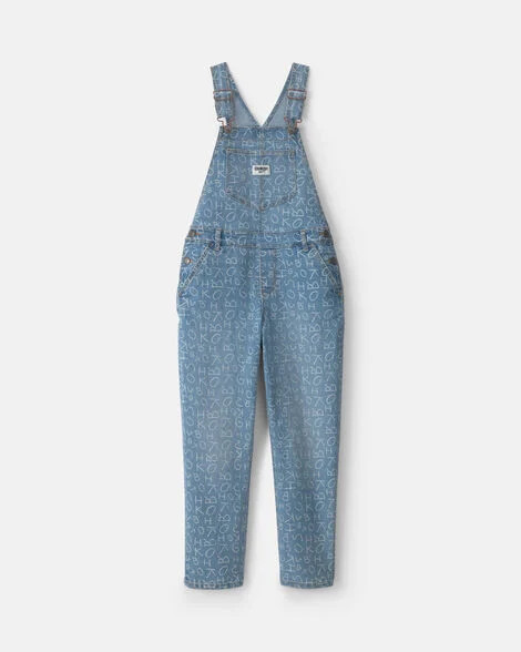 Girls Alphabet Denim Overalls - Light Wash - OshKosh B'gosh | Carter's | Carter's Inc