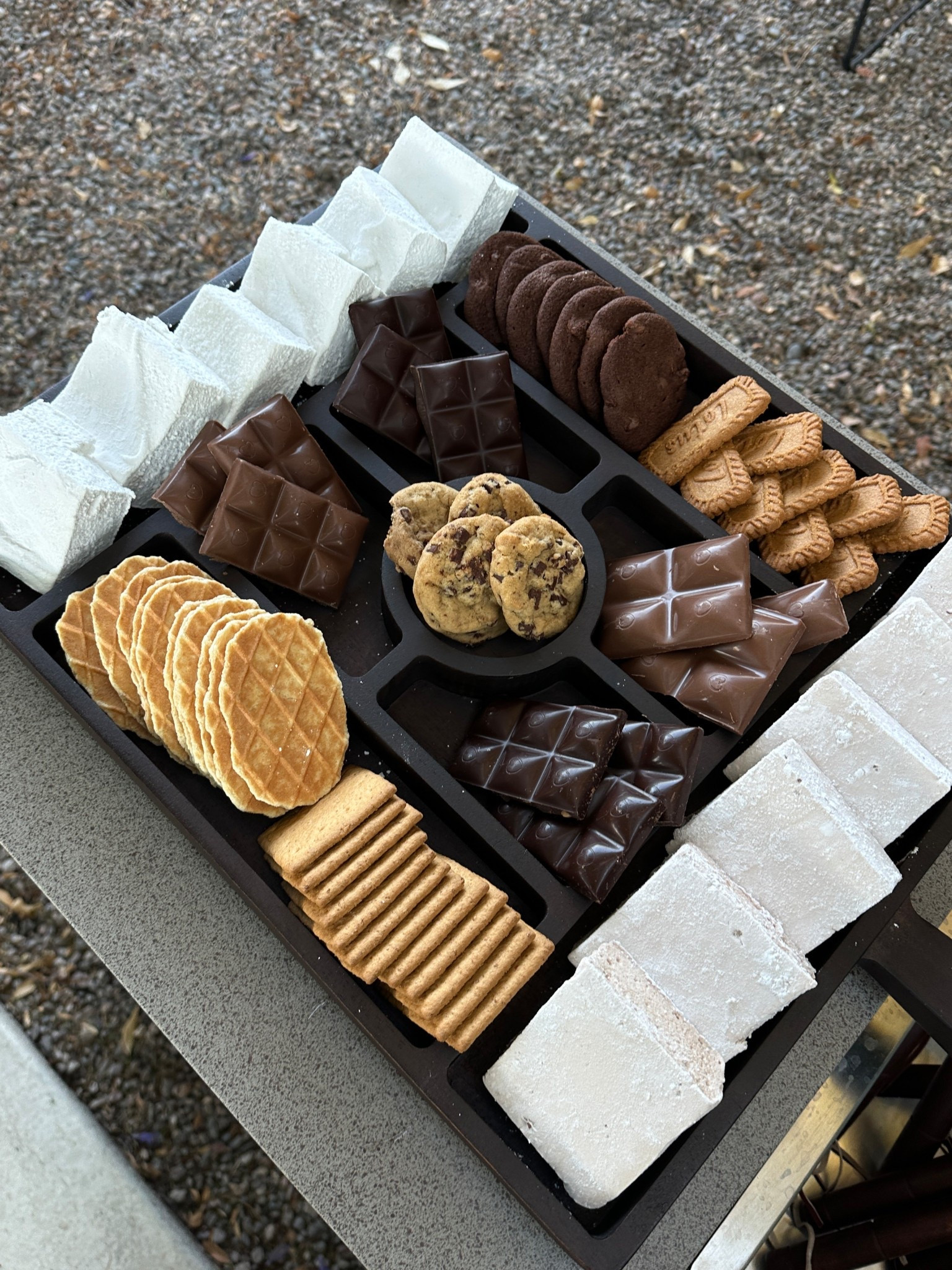 Smores board with this sectioned serving tray 🍫 

#LTKHome #LTKParties