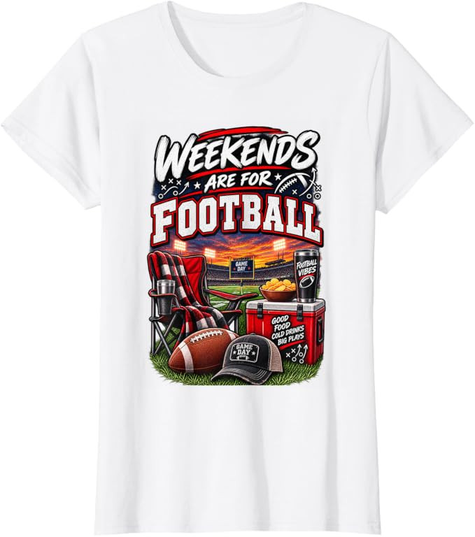 Weekends are for Football Game Day Fan Design T-Shirt | Amazon (US)