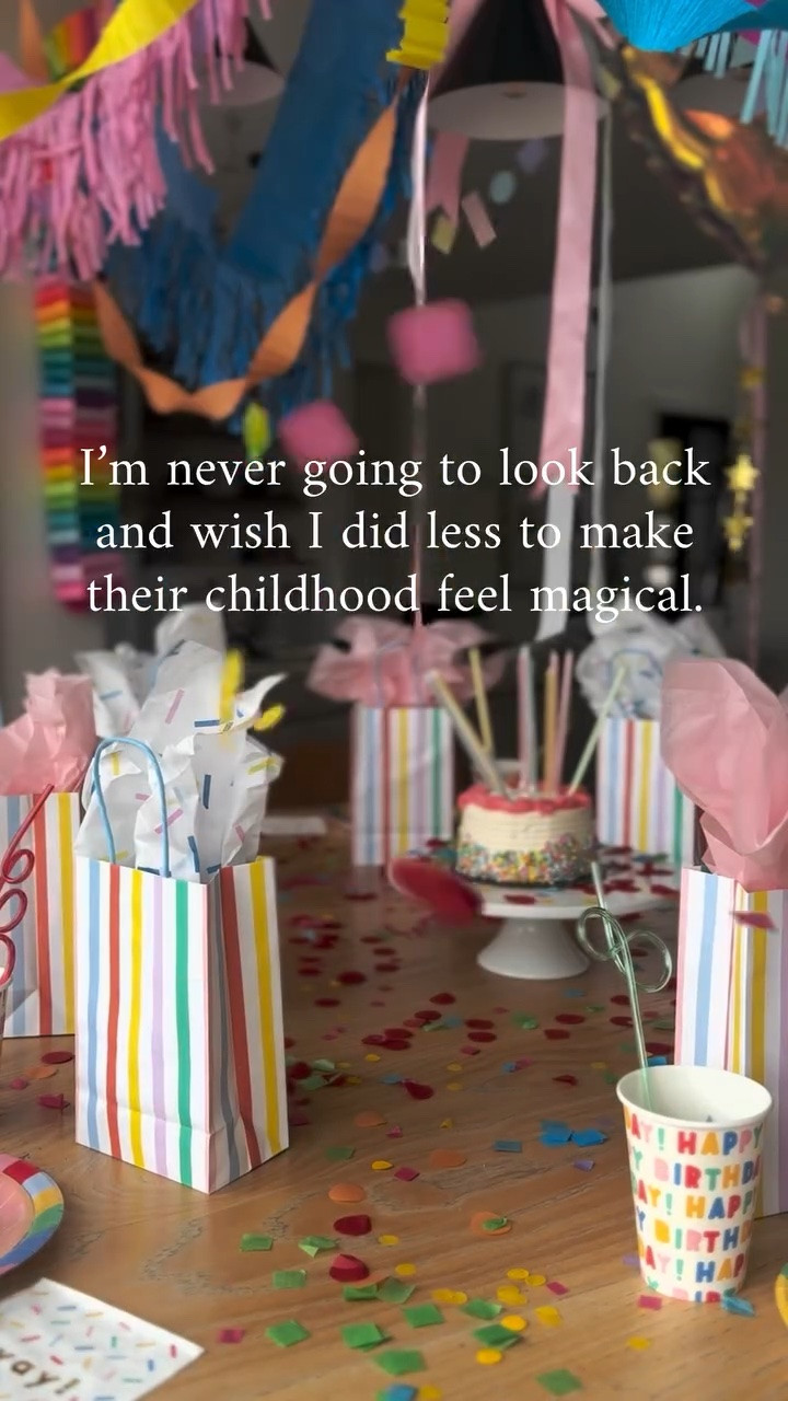 I know she won’t remember every balloon, streamer, paper chain, or little detail.

But she’ll remember how it felt. ✨

How it felt to be celebrated.
How it felt to be loved.
How it felt MAGICAL.

That’s why I’ll always choose the extra streamers, the rainbow decorations, and the late nights setting it all up. (My poor husband🤦🏽‍♀️😅)

Because I’m not just decorating a home, 
I’m creating the kind of childhood I hope my kids remember forever. 🌈💕

Save this for your next kids birthday if you’re going for a “magical childhood” theme.

She loved every second of it! And 5 is a pretty magical age! 

🔗Comment PARTY and I’ll send you everything I used to make this happen!

#MagicalChildhood
#KidsBirthdayParty
#MakingMemories
#MotherhoodMoments
#BirthdayInspiration