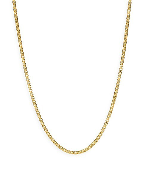 Goldplated Box Chain Necklace | Saks Fifth Avenue