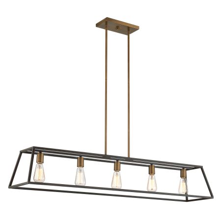 Hinkley Lighting 3335BZ Bronze 5 Light 1 Tier Linear Chandelier from the Fulton Collection | Build.com, Inc.