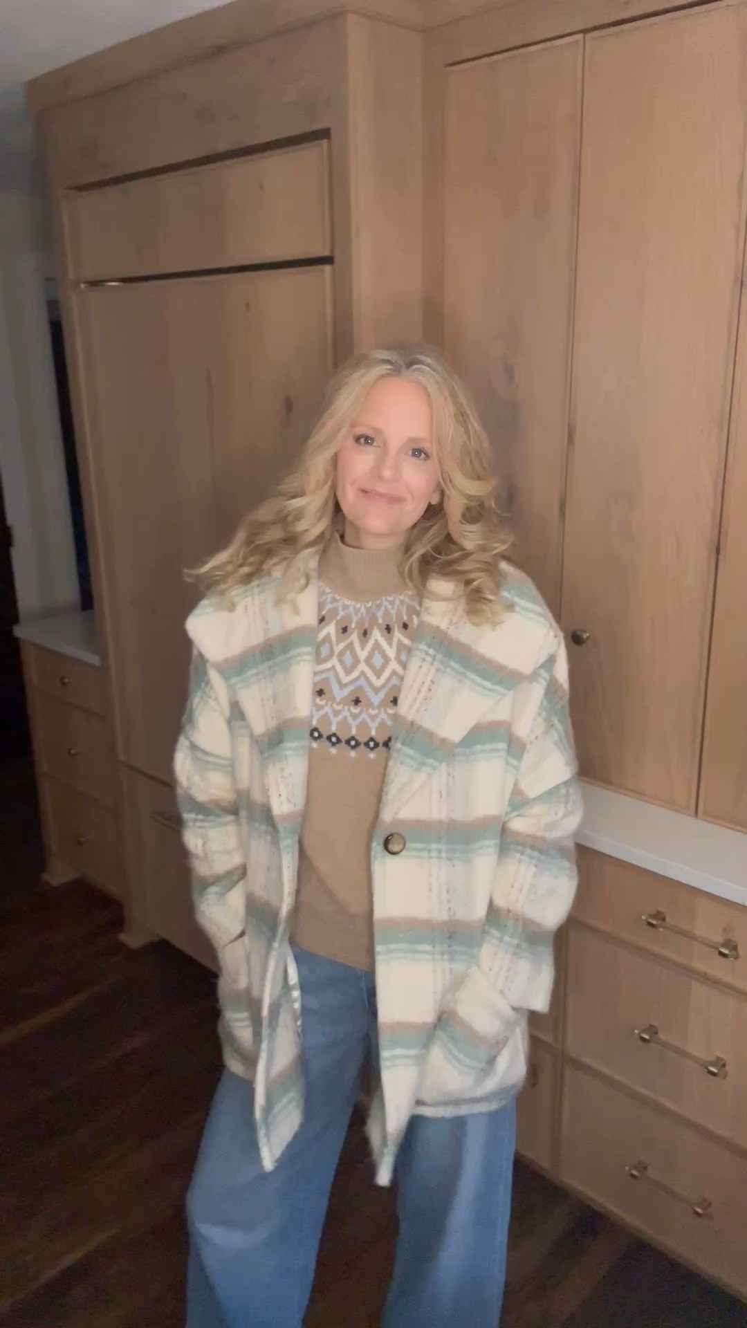 OOTD: 
Coat: Anthropologie but a few years old. It’s called Elsa Plaid- I’m sure you can find it on resale sites. I’m wearing a medium. 
Sweater: JCrew factory from a few years ago. 

#LTKootd #LTKdayinmylife #LTKOver40