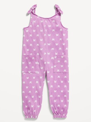 Sleeveless Jacquard-Knit Jumpsuit for Toddler Girls | Old Navy (US)