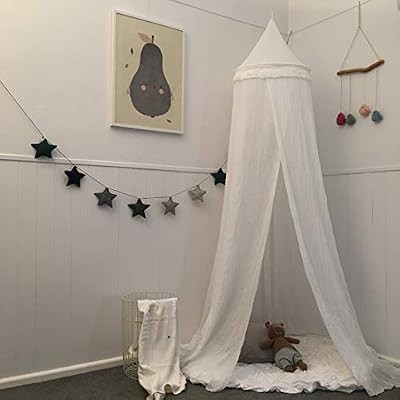 Zeke and Zoey Soft White Hanging Bed Canopy for Girls Bed or Boys – Hideaway Tent for Kids Room... | Amazon (US)