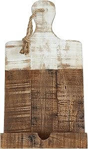 Creative Co-Op Distressed White Dipped Wood Tablet Holder | Amazon (US)