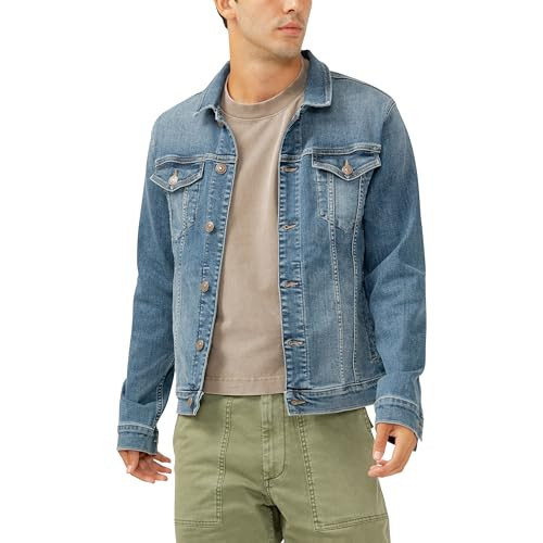 Silver Jeans Co. Men's Denim Jacket, Indigo, Large | Amazon (US)