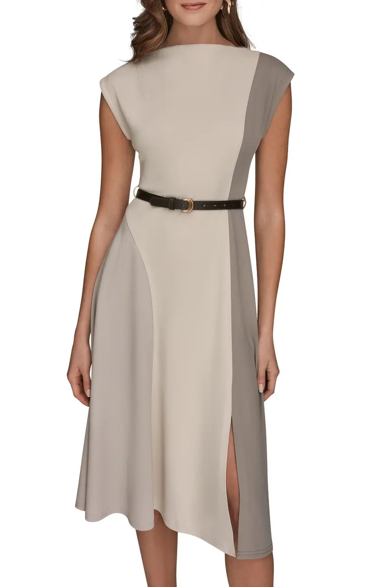 Colorblock Sleeveless Midi Dress | Nordstrom