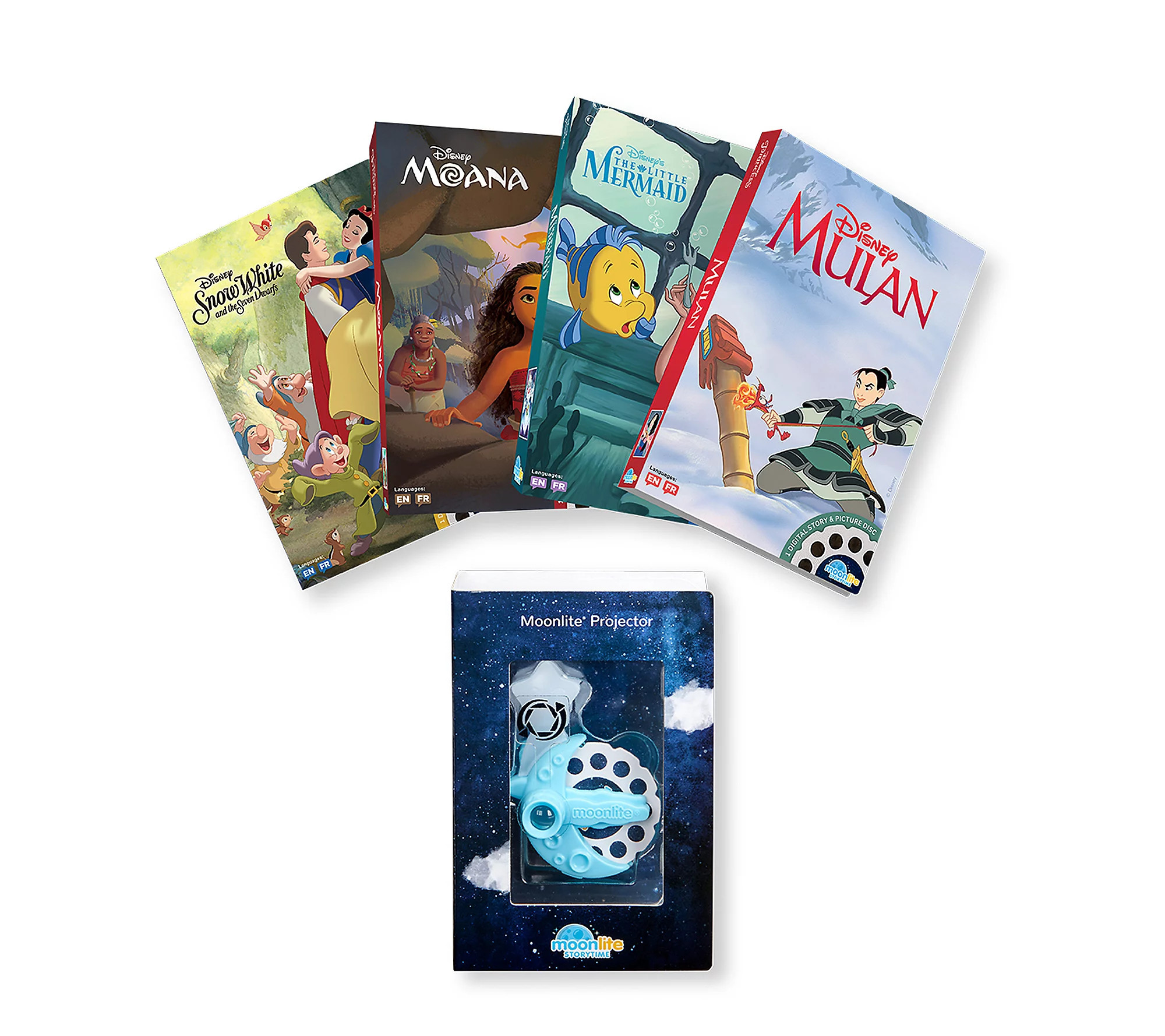 Moonlite Disney Princess 4 Story Collection wit h Projector | QVC