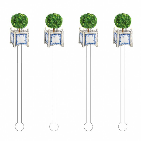 Topiary Acrylic Stir Sticks, Set of 4 | Waiting On Martha