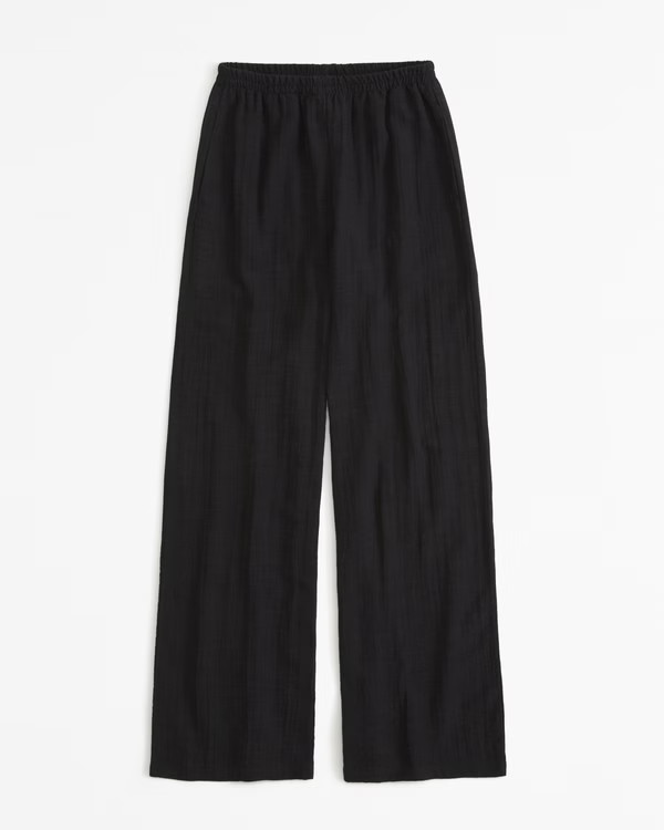 Women's Crinkle Textured Pull-On Pant | Women's Bottoms | Abercrombie.com | Abercrombie & Fitch (US)