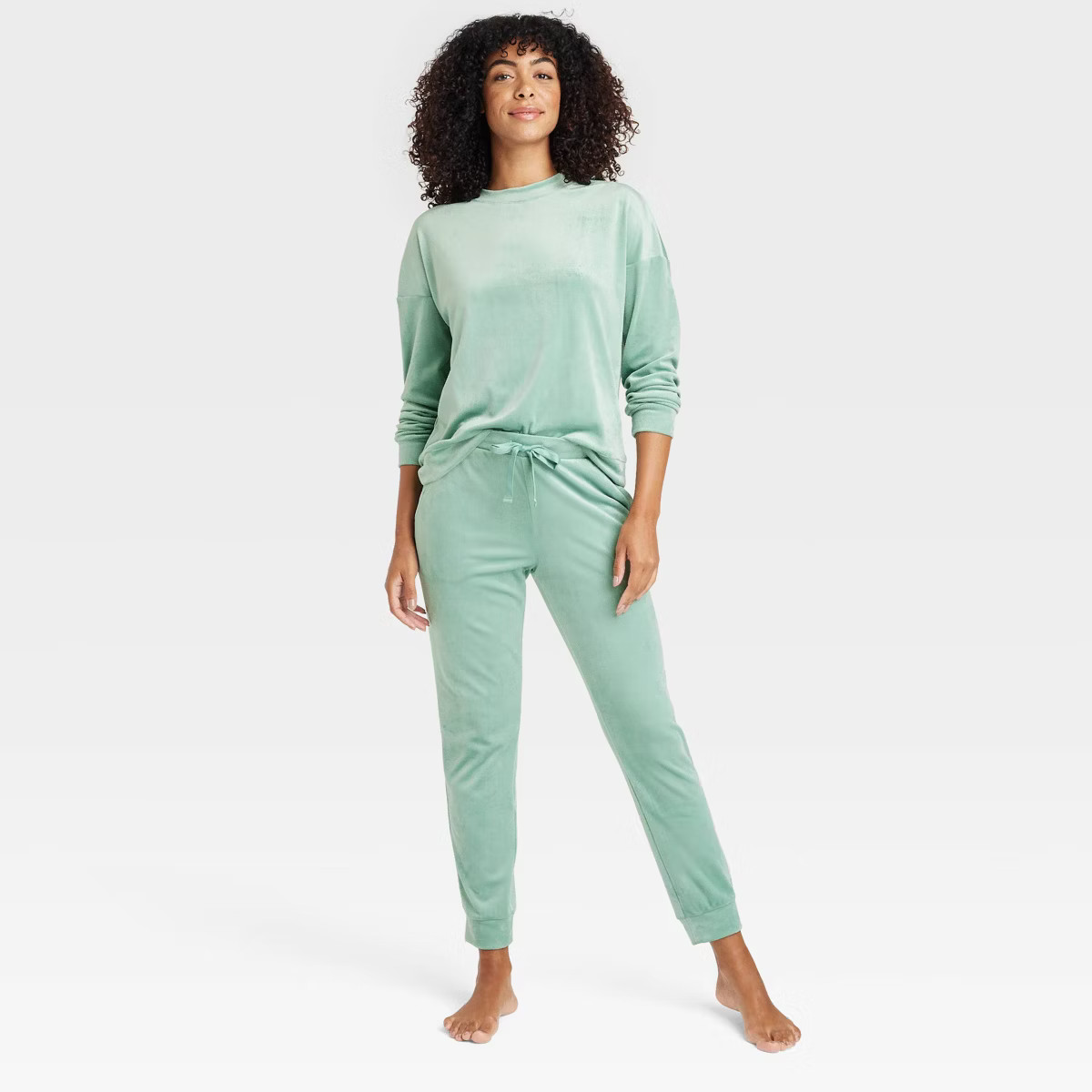 Women's Minky Fleece Pullover Top and Joggers Pajama Set - Auden™ | Target
